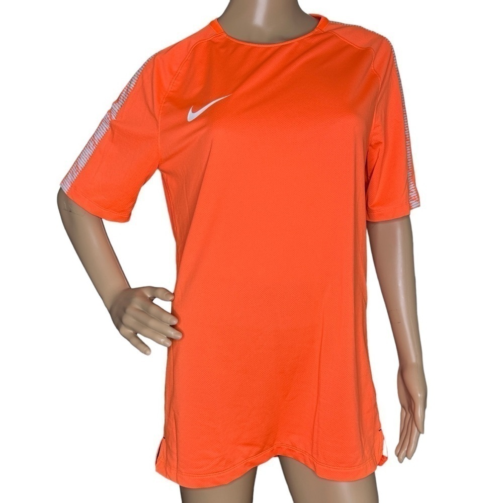 Nike orange dri-fit mesh top, size medium